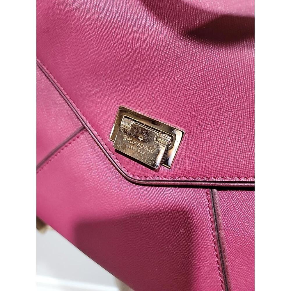 Kate Spade, Laurel Wesley Place CrossBody Shoulder Top Handle Bag burgundy #CB3 - Picture 3 of 15